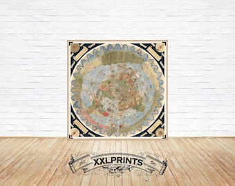 Ancient map of the World, 1587, 15th century old map, fine reproduction, vintage decor,fine art print