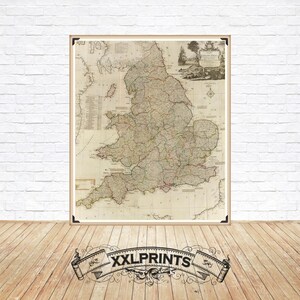 Antique England & Wales Map Print, 1794, Fine Art Reproduction