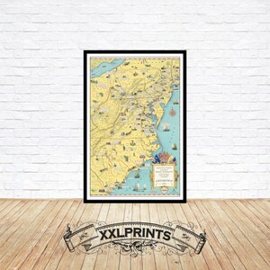 George Washington Life Events Map, 1932: Fine Art Giclée-Druck