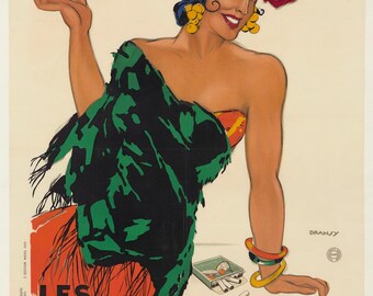 Old Vintage Poster of Gitanes, 1931, Fine Reproduction, Fine