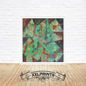 Paul Klee &#39;Wald Bau&#39; Print: Fine Art Reproduction, Oversize