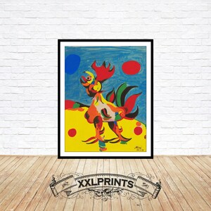 Joan Miro - The Rooster, 1939, fine reproduction, large, fine art print, oversize print
