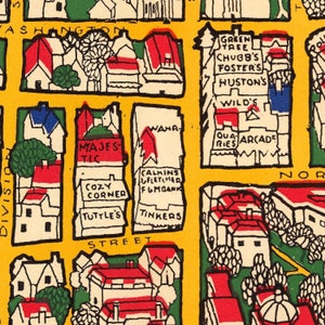 Old Pictorial Map of the University of Michigan, 1926, Fine ...