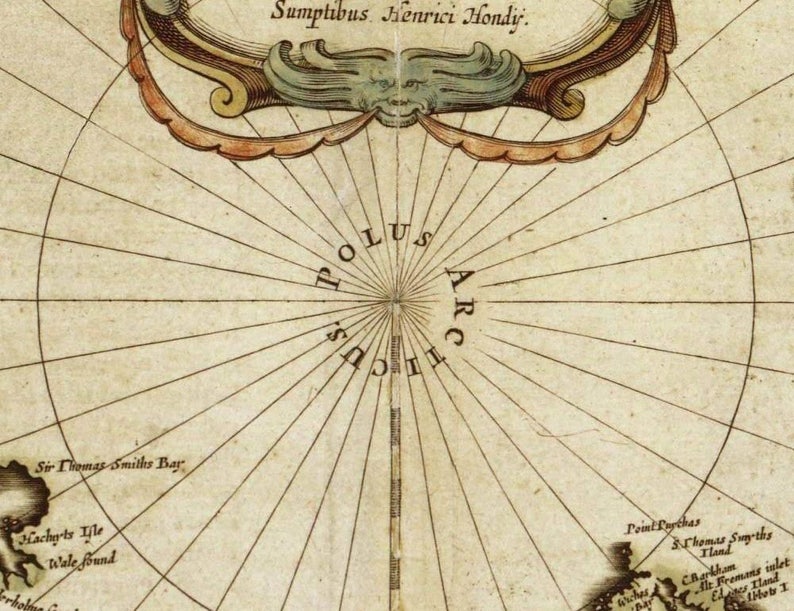Ancient Map of North Pole 16th Century Old Map Fine - Etsy