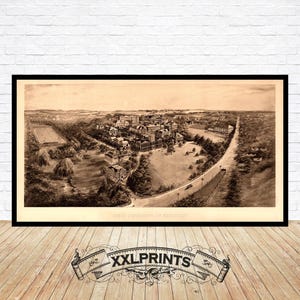 Alte Vogelperspektive auf die Kentucky Universität, 1911, feine Reproduktion, große Karte, Fine Art Druck, Übergröße Landkarte