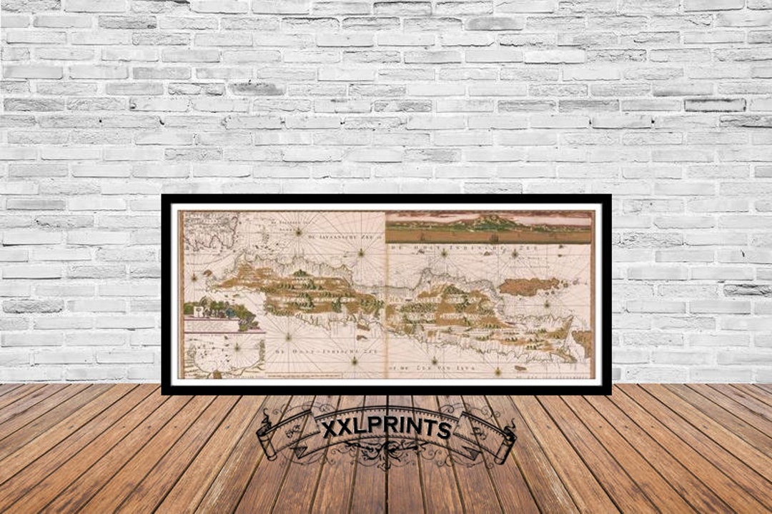 Old Map of Java Sea Chart, 1753, Very Rare Map, Antique Map, Fine ...