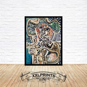 Pablo Picasso, Musketeer with sword, 1972, fine reproduction, fine art print