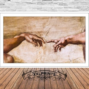 Michelangelo Creation of Adam Print: Fine Art Reproduction