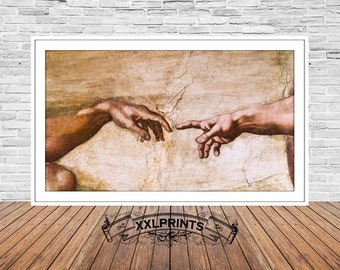 Michelangelo Creation of Adam Print: Fine Art Reproduction