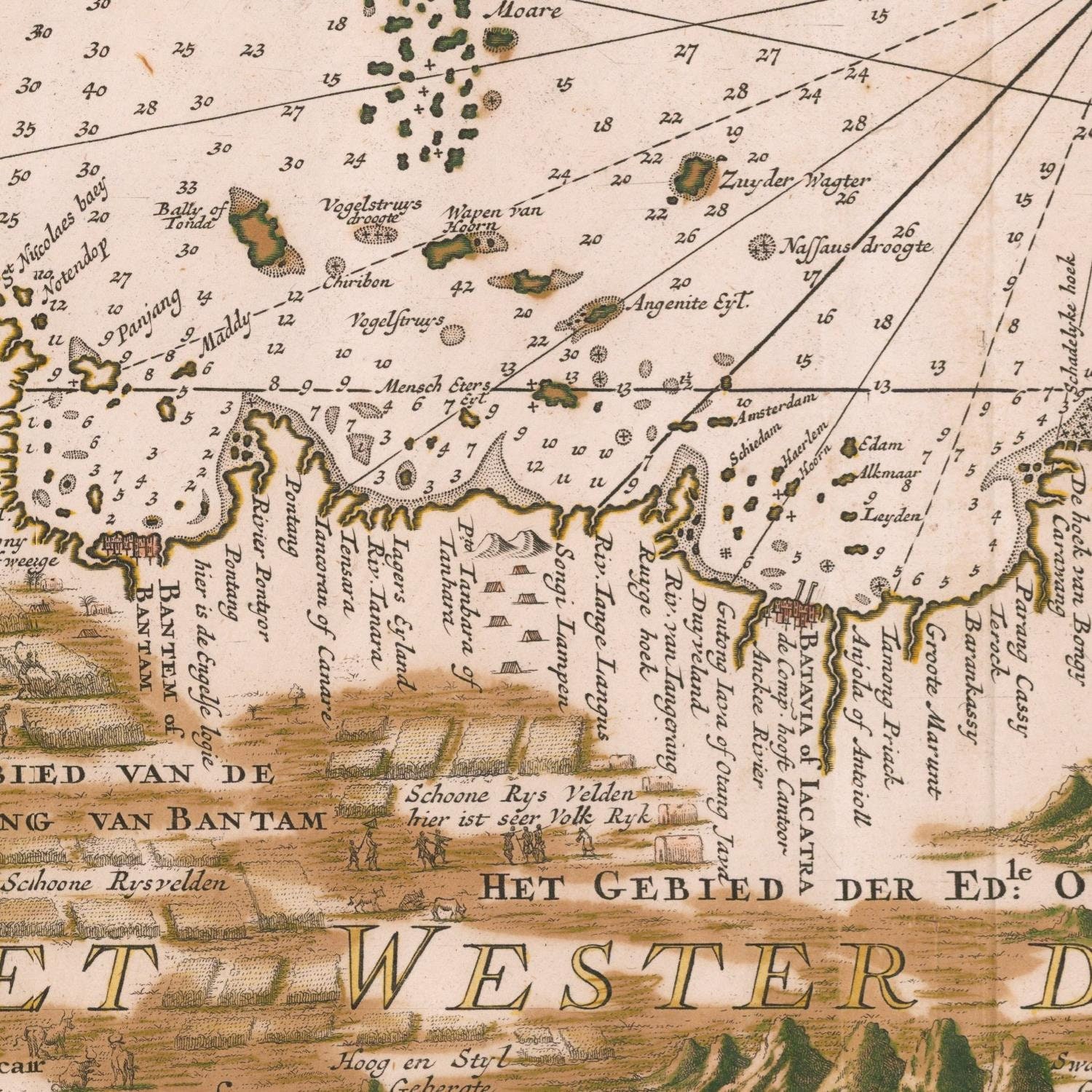 Old Map of Java Sea Chart 1753 Very Rare Map Antique Map - Etsy
