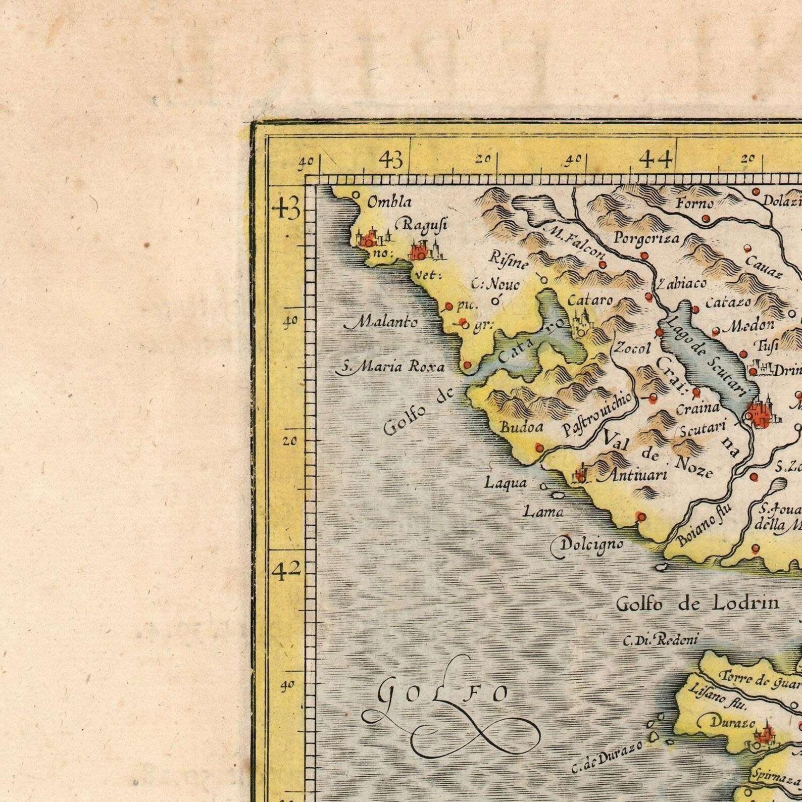 Old Map of Macedonia and Achaia 1613 Rare Map Ancient Fine Etsy