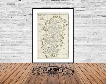 Sardinia Italy Map Print: 1658 Antique Fine Art Reproduction