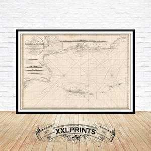 Alte Landkarte von den Andamanen- und Nikobareninseln, 1856, sehr seltene Karte, feine Reproduktion, große Karte, Fine Art Print, antikes Dekor, Oversize-Karte