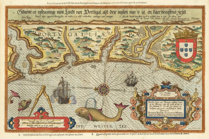presentation of the map reproduction without a frame
