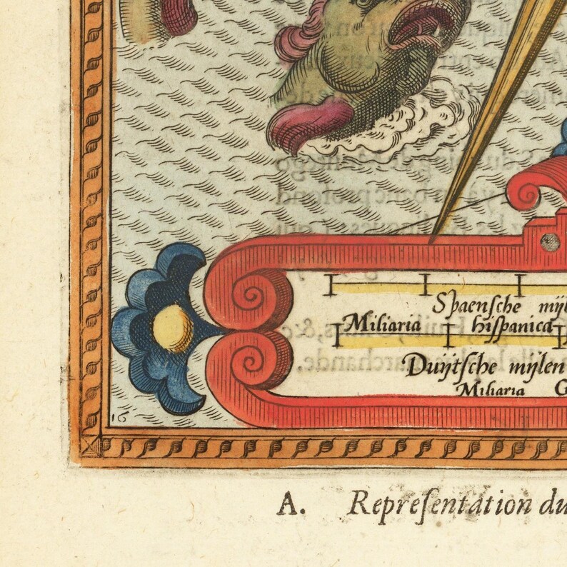 detail of the map from the bottom left corner