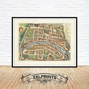 1636 Pisa Map Art Print: Rare Historical Fine Art Reproduction