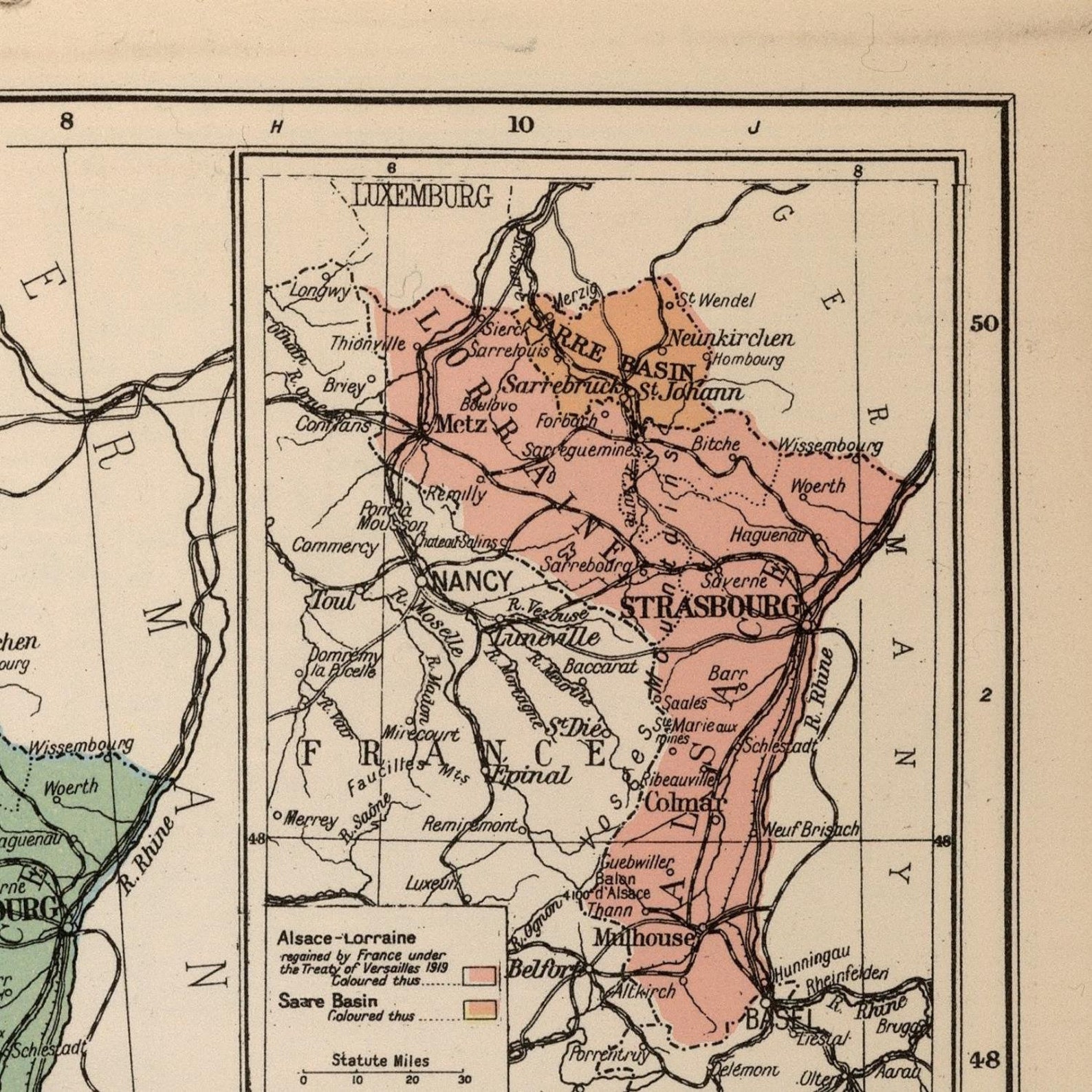 Old Map of France Switzerland 1935 Rare Map Fine - Etsy