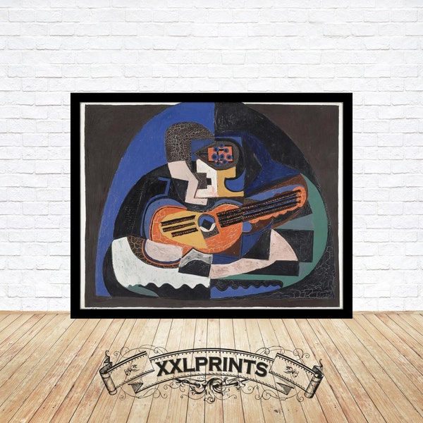 Pablo Picasso, Nature morte à la guitare et à la compote, 1924, belle reproduction, impression d'art, belle décoration murale, impression surdimensionnée, art mural