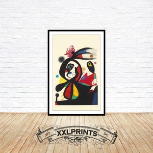 Joan Miro - The red ergret, 1976, rare, Surrealism fine art, fine reproduction, fine art print, beautiful wall decor