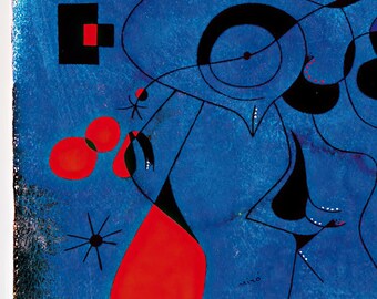 ジョアン・ミロ、PEOPLE AT NIGHT、希少画集画、新品額装付 ジョアン・ミロ、PEOPLE AT NIGHT、希少画集画、新品額装付