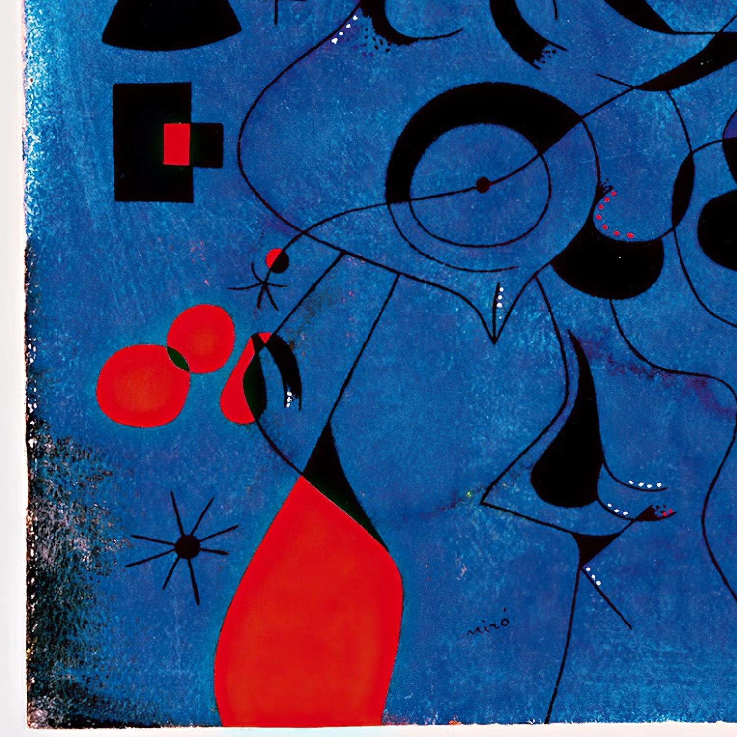 ジョアン・ミロ、PEOPLE AT NIGHT、希少画集画、新品額装付 ジョアン・ミロの版画：夜の人物像、1941年、美術複製画 - Etsy 日本