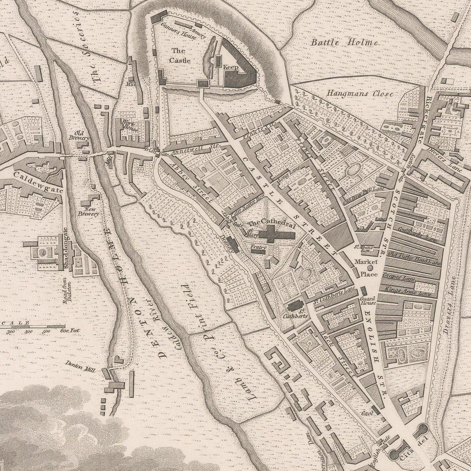Old map of Carlisle1805city planrare antique mapUnited | Etsy