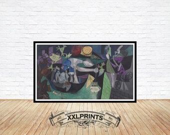 Picasso Night Fishing at Antibes Print: Fine Art Reproduction