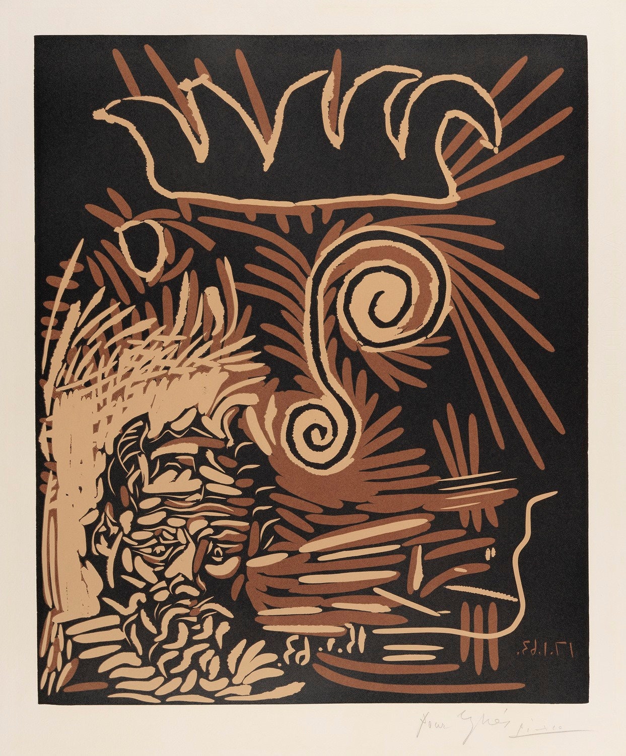 ピカソ版画：牧神と老王 ジクレー版画複製 - Etsy 日本