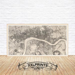 Antique London Map Print: 1746 Reproduction, Fine Art Decor