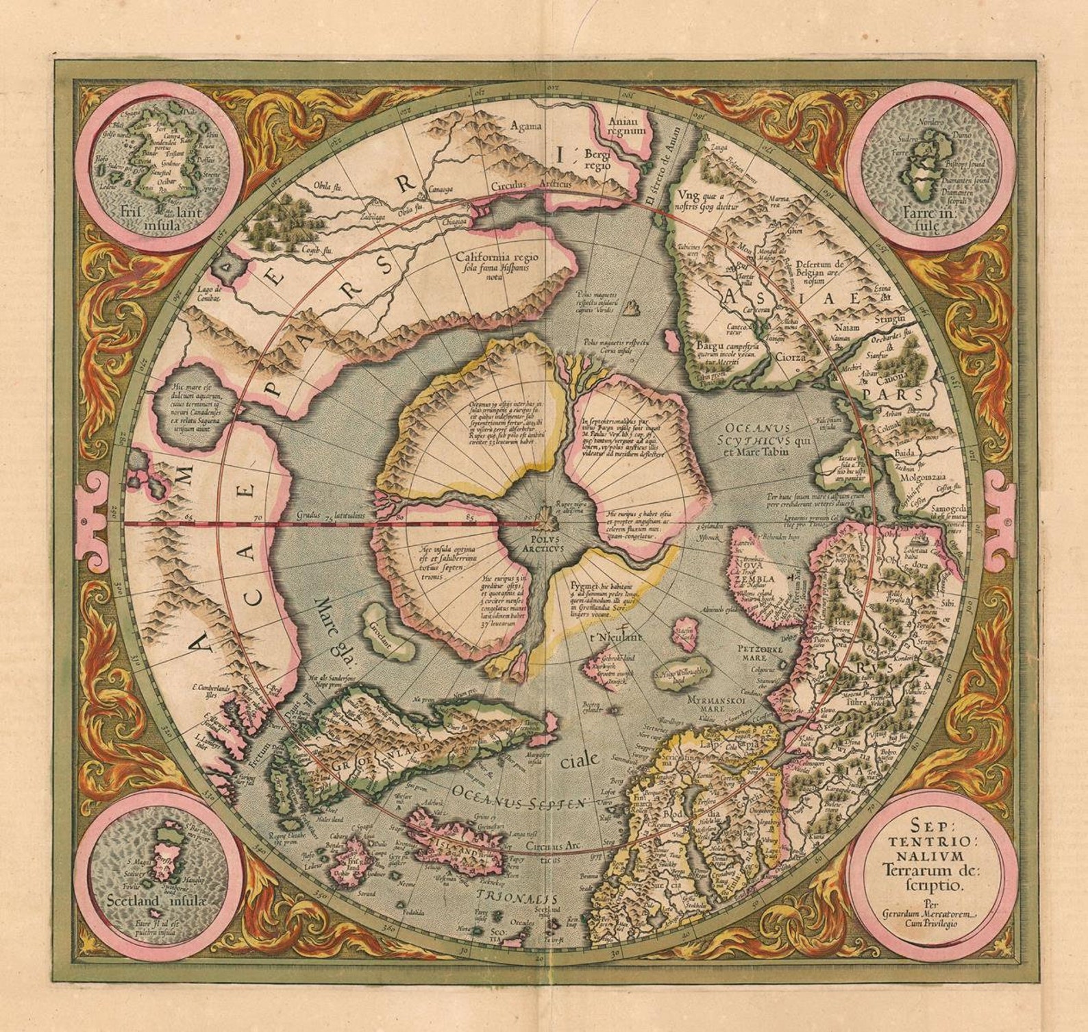 1606 Arctic Map Print: Rare North Pole Fine Art Reproduction - Etsy