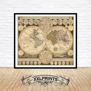 1700 World Map Print: Rare Ancient Fine Art Reproduction