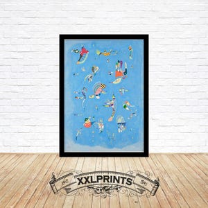 Wassily Kandinsky, Sky blue, 1940, blue intense tone, fine reproduction, fine art print, large print