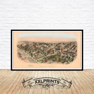 Princeton University Map Print: 1906 Vintage New Jersey View