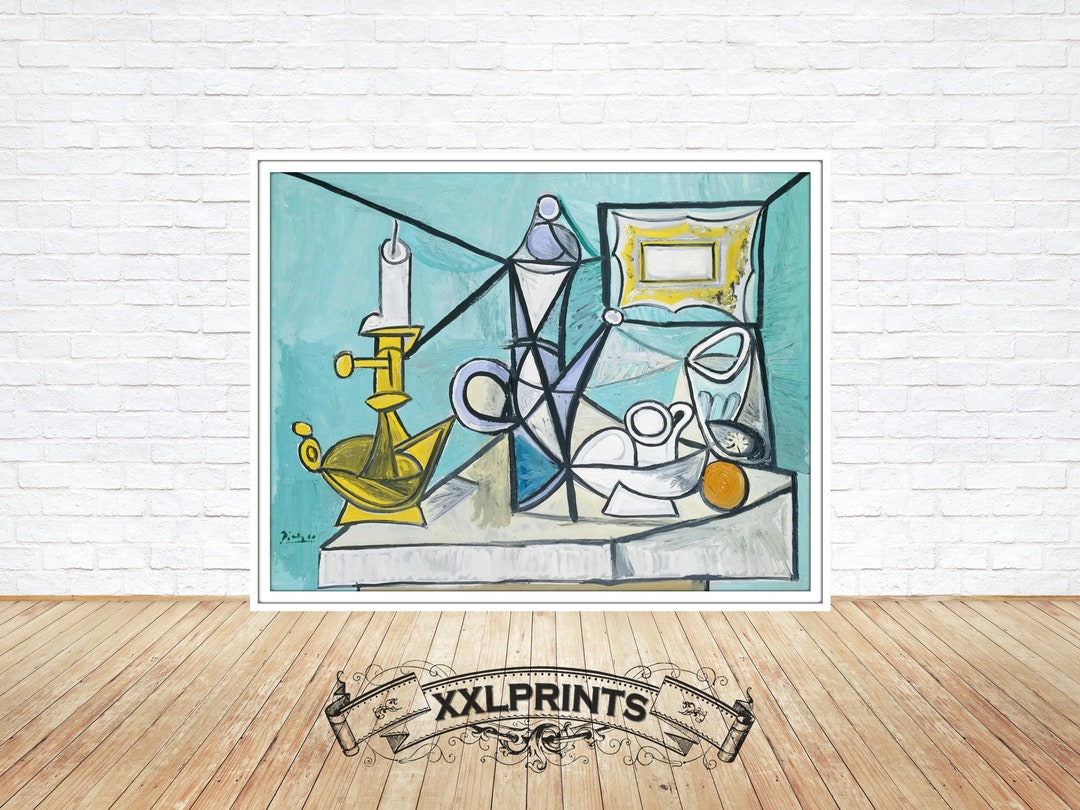 ピカソの静物画版画：燭台、1944年、美術複製 - Etsy 日本