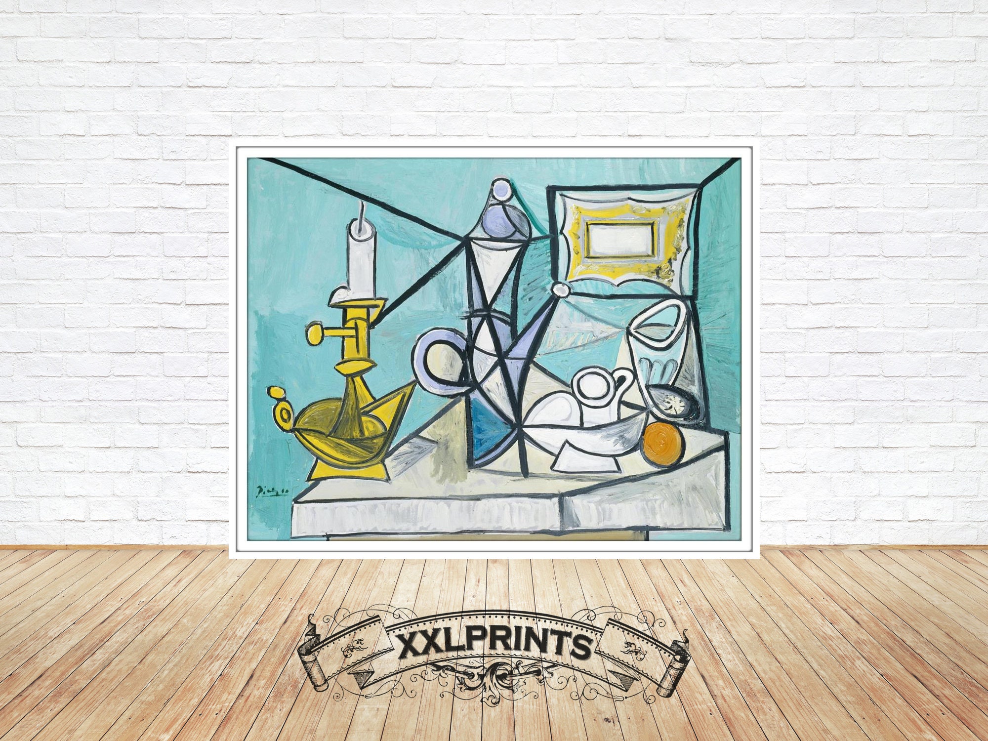 ピカソの静物画版画：燭台、1944年、美術複製 - Etsy 日本