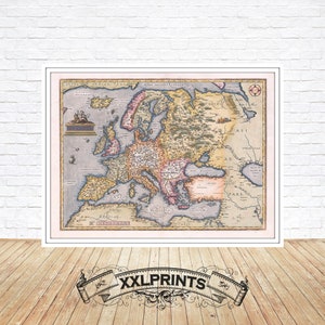 1584 Map of Europe: Rare Fine Art Giclée Print