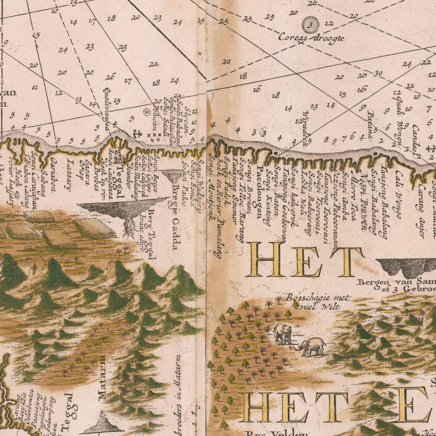 Old Map of Java Sea Chart 1753 Very Rare Map Antique Map - Etsy