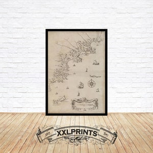 1634 Provence Coast Map: Rare Fine Art Print