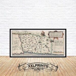 Mapa de la antigua tribu de Simeón en Israel, 1590: Impresión artística