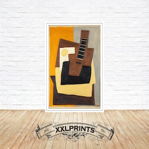 Picasso Guitar Still Life Print, 1921: Cubist Fine Art Reproduction