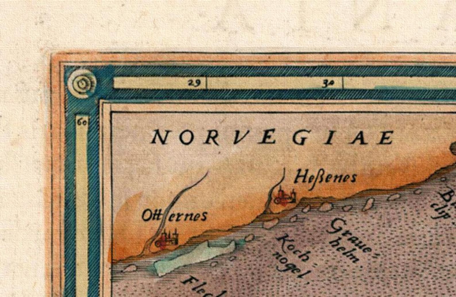 Antique Map of Denmark 14th Century Extremely Rare Map Fine Etsy