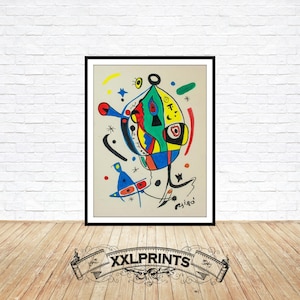 Joan Miro - Color Lithograph,  fine reproduction, fine art print, large print