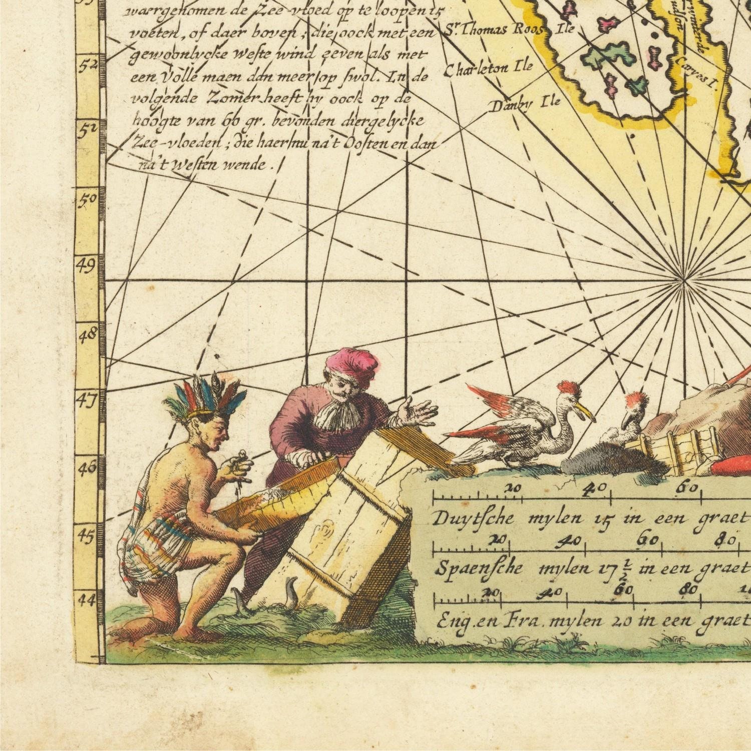 Old Map of Hudson Bay and Arctic Canada 1681 Rare Map Fine | Etsy
