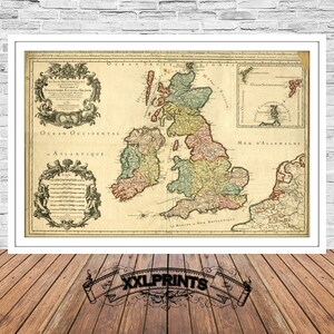 1673 Antique Map of United Kingdom & Ireland: Fine Art Print