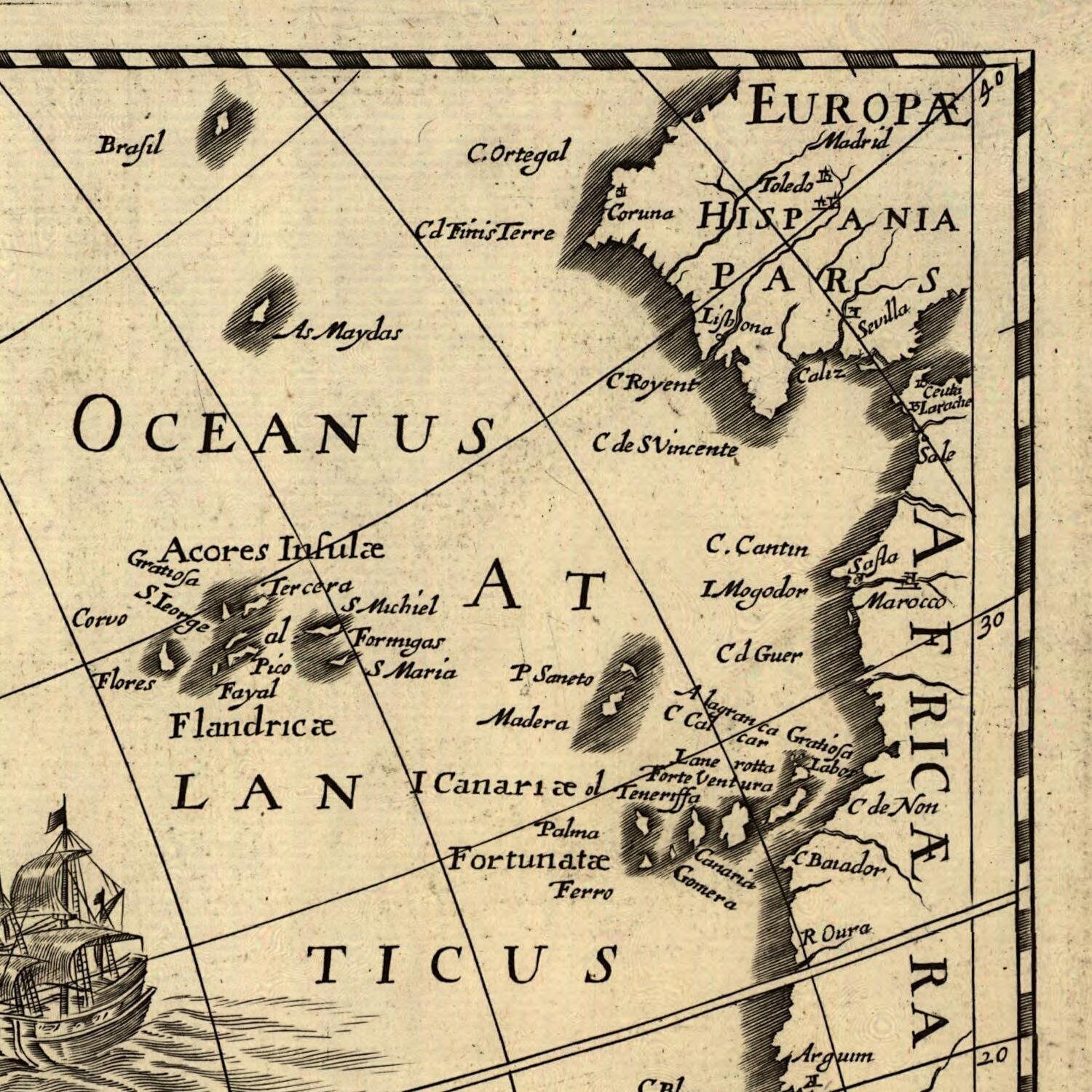 1637 South America Map: Rare Fine Art Print, Antique Decor - Etsy