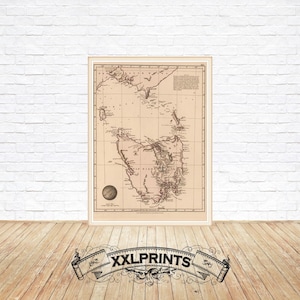 Antique Tasmania Map Print: Van Diemens Land, 1825