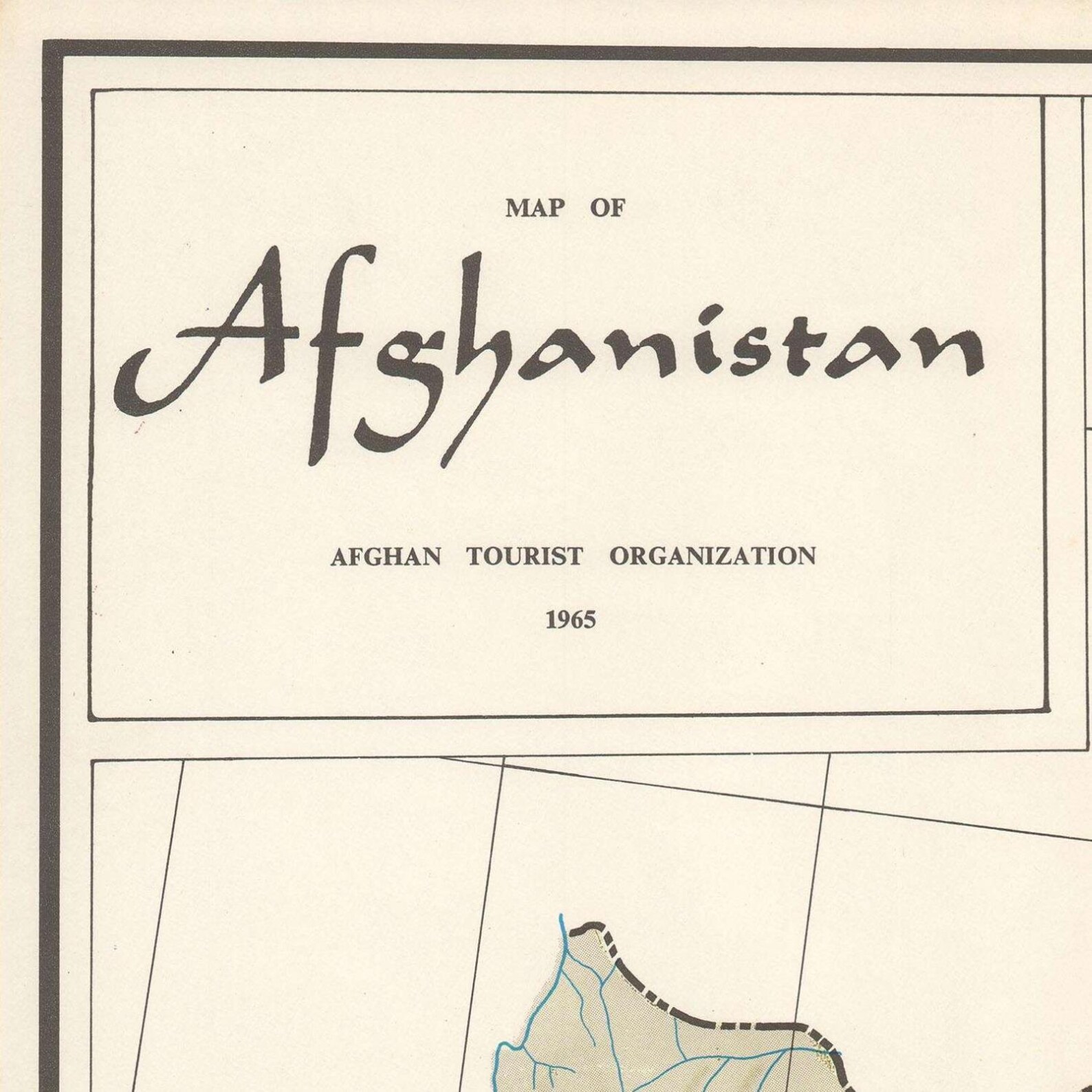 Afghanistan Map Print: 1965 Vintage Fine Art Reproduction - Etsy