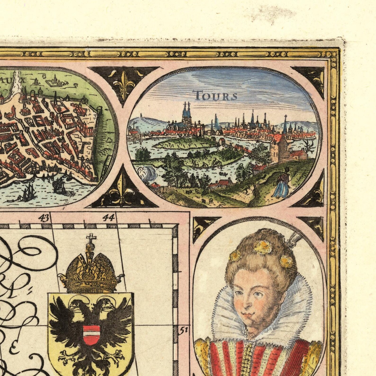 Old Map of France 1608 Very Rare Map Beautiful Map Ancient Etsy