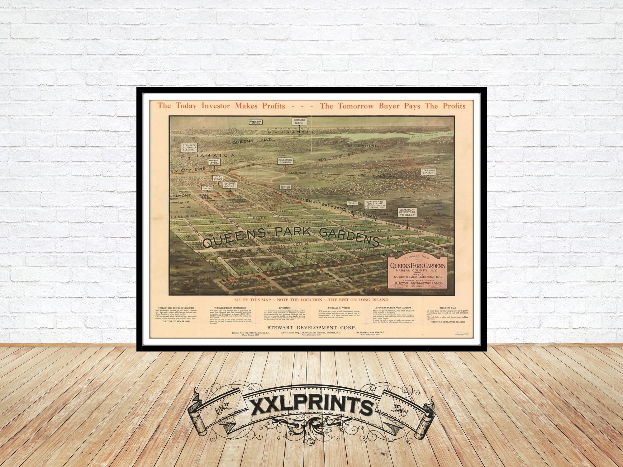 Old View of Queens Park Gardens Elmont New York 1927 Fine Etsy