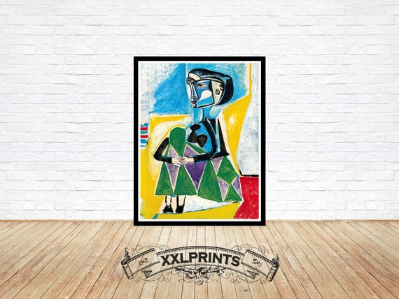 パブロ・ピカソ、しゃがむ女性（ジャクリーヌ）、1954年、精密複製